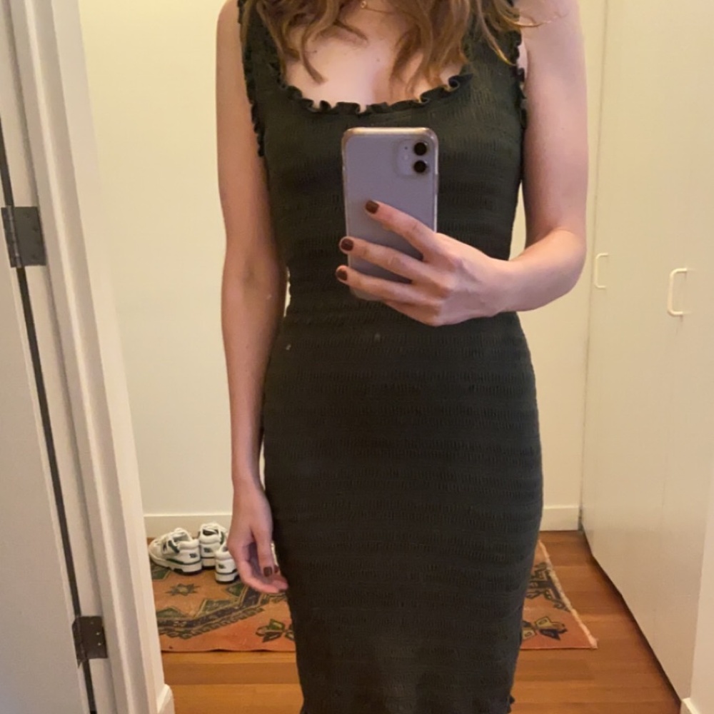 Anthropologie Green Dress - Barely Worn XXS